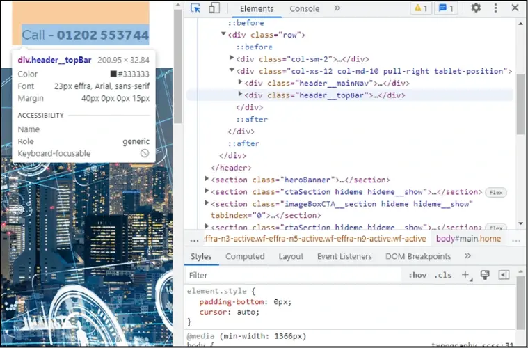 Dev Tools screenshot